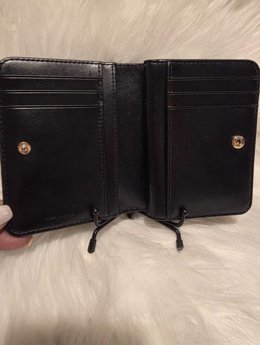 Marc Jacobs 2pcs Mini Grind Bag & Wallet. Black Beaded Pom Pom 3 Way Bag. EUC - Picture 14 of 17